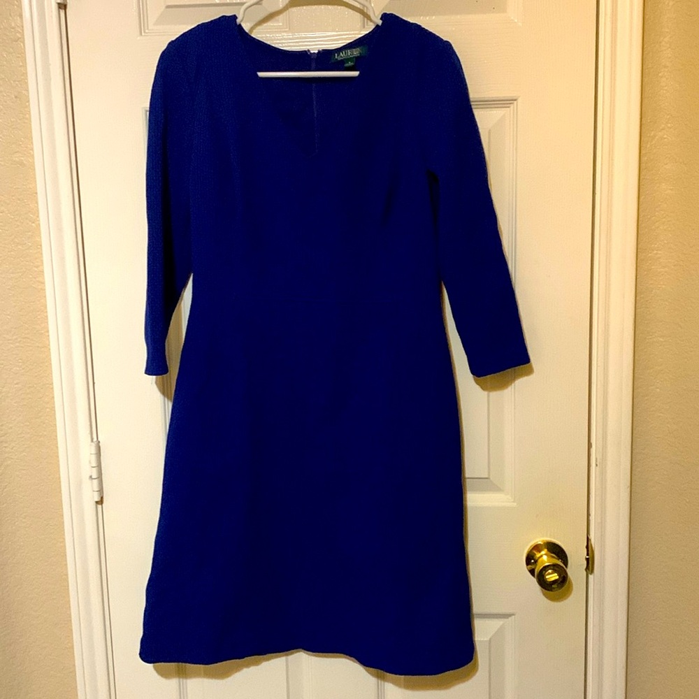 Mid length blue holiday dress